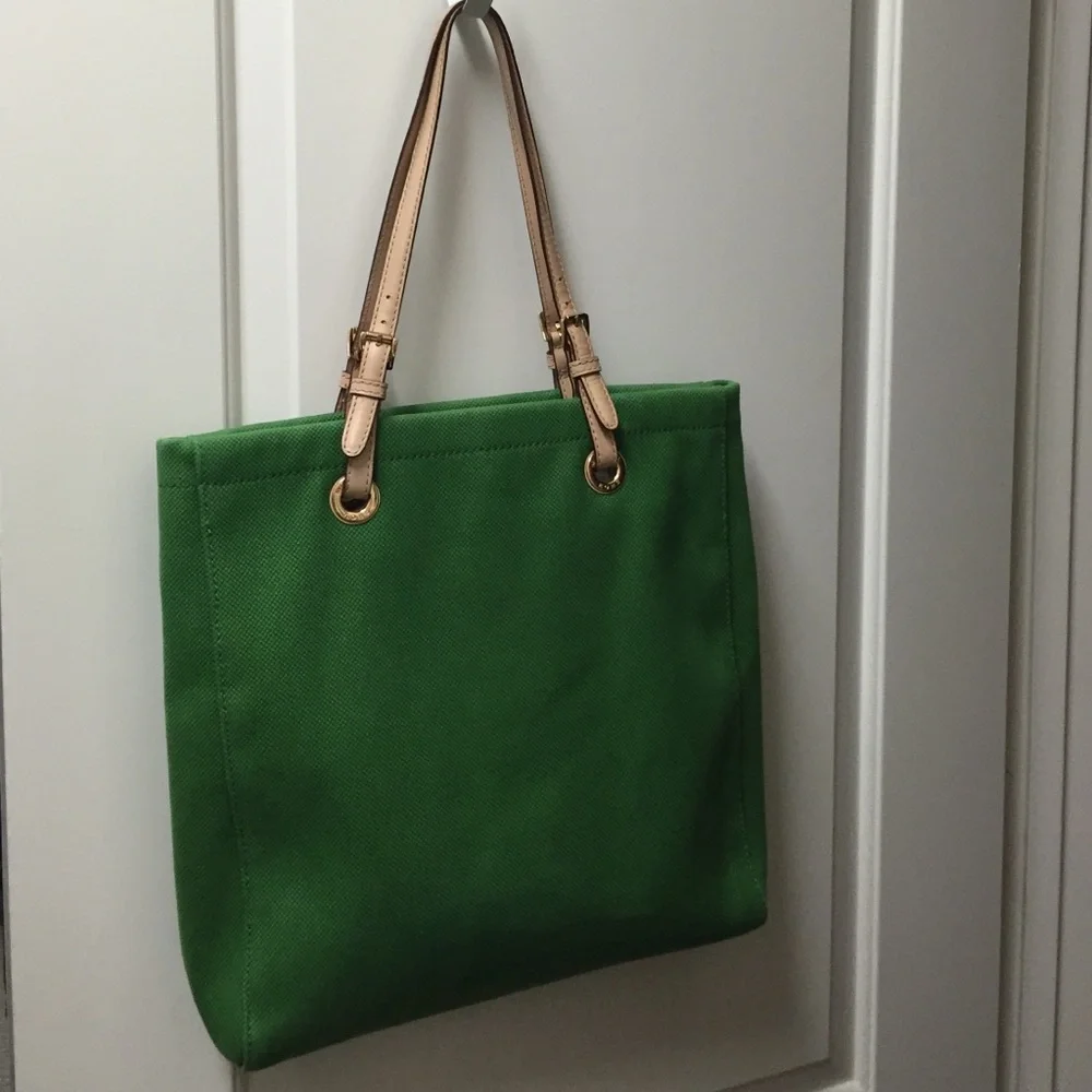 Authentic Michael kors green tote bag